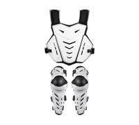 QccHieUs Motorcycle Chest Protector, Knee Pads, Body Protection, Versatile, Comfortable, Summer Motorcycle Protection Set for Adults, White
