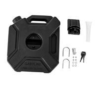 QccHieUs Motorcycle Tank, Jerrycan, Versatile, Container Accessory with Lock, Key, Replacement, Portable, Black, 3L