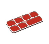 QccHieUs Screw Organizer Tray for Keeping Small Parts Tidy, Compact Compartment Tray for Tools, YD Organizer Holder, Red