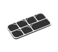QccHieUs Screw Organizer Tray for Keeping Small Parts Tidy, Compact Compartment Tray for Tools, YD Organizer Holder, Black