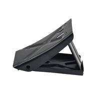 QccHieUs Wheel Chock Folding Wheel Support Tire Block Non-Slip Metal Steel Triangular Structure Suitable for Cars Trucks Trailers, Black