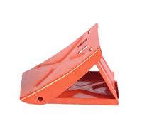 QccHieUs Wheel Chock Folding Wheel Support Tire Block Non-Slip Metal Steel Triangular Structure Suitable for Cars Trucks Trailers, Orange