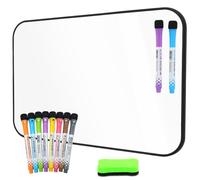 Qcdou Dry Erase Whiteboard, A3 Size, 42 * 30cm Magnetic Portable Whiteboard, with Pens and Eraser, Writing Board for Home, School, Office(B)