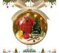 QCDZSW Holiday Sewing Snow Globe Ornament, Personalized Quilter Christmas Keepsake, for Quilter, Seamstress Acrylic Ornaments Xmas Tree Decor Sewing Glass Christmas Tree Keepsakes(Red,1 PCS)