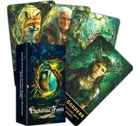 QCFQCF Enchanted Forest Oracle Deck, Oracle Cards for Beginners, Discover Mystical Wisdom and Nature's Secrets for Spiritual Guidance and Transformation