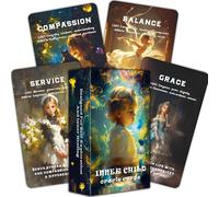 QCFQCF Inner Child Oracle Cards for Healing, Self-Discovery, and Emotional Growth for Beginner, A Spiritual Deck and Guided Meditation for Personal Transformation