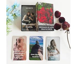QCFQCF Message of Love Oracle Cards, Oracle Cards for Beginners, Including Love, Romance, Twin Flame, Soulmate Messages