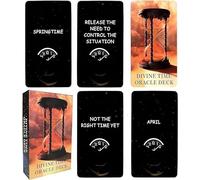 QCFQCF Time Oracle Cards Deck, Divine Timing Oracle Cards, Oracle Cards for Beginners,Answers to All Your Timing Related Questions