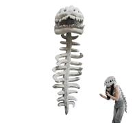 QCHAOLI Dinosaur Skeleton Plush Costumes,Wearable Skeleton Dinosaur Costume，Realistic Dinosaur Skeleton Costume, Dinosaur Costume Adult Kids Halloween Cosplay(75cm)