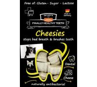 Qchefs Cheesies | Dogs Dental Care Snack | Chews against Bad Breath & Gingivitis | Scaler | Dogs treat | Cheese - naturally antibacterial…