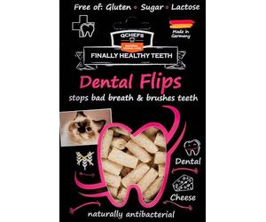 Qchefs Dental Flips: Dental Care Cat Stick Chewing Antibacterial Teeth Cleaning with Tartar