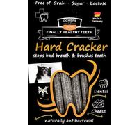 QCHEFS Hard Cracker 4er| Dogs Dental Care Snack | Chews against Bad Breath & Gingivitis | Scaler | Dogs treat | Cheese - naturally antibacterial
