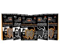 Qchefs Starter Box New: Toothbrush Flakes & Charcoal Dog for Intensive Teeth Brushing for Bad Breath - Gum Inflammation - Tartar with Prebiotics for Gut Health - Without Removing Vitamins