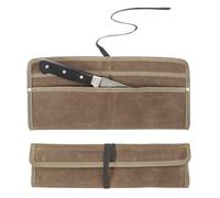 Qchengsan Chef Knife Sheath,Waxed Canvas Single Chef Knife Case Bag Roll for Traval,Sheaths for Chef's Kitchen knives,Tool Organizer Pouch Culinary Accessories Cooking Tools Roll,Gifts for Men