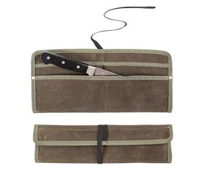 Qchengsan Chef Knife Sheath,Waxed Canvas Single Chef Knife Case Bag Roll for Traval,Sheaths for Chef's Kitchen knives,Tool Organizer Pouch Culinary Accessories Cooking Tools Roll,Gifts for Men
