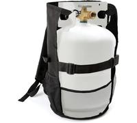 Qchengsan Propane Tank Backpack Carrier for 5lb or 10lb Cylinders,Propane Tank Cover Bag,Propane Gas Tank Bag Holder for Weed Burner Weed Torch Use,with Shoulder Straps and Waist Strap