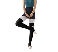 Qchomee 1 Pair Long Knitted Dance Ballet Leg Warmers Stretch Thermal Yoga Socks Thigh High Knee Warmer Over Footless Winter Warm Cashmere Wrap Sleeves for Arthritis, Joint Pain Relief, Black, M