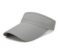 QCHOMEE Long Peak Sun Visor Hat Women Men Summer Quick Dry Baseball Cap Adult Empty Top Sun Hat Lightweight Beach Golf UV Protection Outdoor Sport Fishing Tennis Running Travel (Grey)