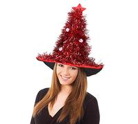 Qchomee Unisex Christmas Tree Hat Novelty Santa Hat Adult Funny Eyes-catching Cap Exquisite Xmas Gifts Home Decrations Festival Celebration Family Party Cosplay Props