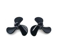 QCKNKMGG Outboard Propeller, Pair CW CCW 3 Vanes 36mm Outer 4mm Inner Black RC Boat Outboard Propeller Replacement