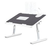 QCKNKMGG Portable Laptop Bed Table, Adjustable Reclining Foldable Lap Bed Table Ports Ventilated Multicolor XL 60x40 cm(Negro)