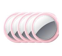 QCOQ Air Tracker Tags-5 Pack, Bluetooth Trackers Work with Apple Find My (iOS Only), Smart Tags with Protective Case/Keychain/Lanyard, Item Finder for Luggage/Key/Suitcase, Replaceable Battery