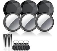 QCOQ Locator Tags-6 Pack | Bluetooth Trackers Work with Apple Find My (iOS Only), Smart Tags with Protective Case/Keychain/Lanyard, Item Finder for Luggage/Key/Suitcase, Replaceable Battery, 100dB