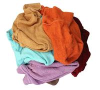 QCS Rags Terry Towels Cut Wiping Cloth - 100% Cotton - For Mechanic Car Polishing, Automotive, Workshop, Furniture Cleaning, Buffing and Painting - Mixed Quality Multi-Purpose Towel (Coloured, 1Kg)