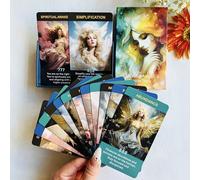 Qcsdckot Angel Numbers Oracle Cards, Oracle Cards for Beginners, Enhance Your Spiritual Journey with The Angel Number Affirmation Cards