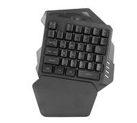 QCSTORE 2.4G Wireless One Handed Gaming Keyboard with RGB Lighting for PC Gamers Mini Mechanical 35 Keys