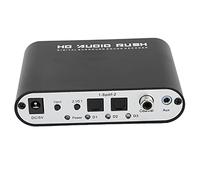 QCSTORE 5.1 Channel Decoder AC-3 with DTS Sound Effects Digital to Analog Converter for Home Theater ABS Material (Host+USB+Optical fiber)