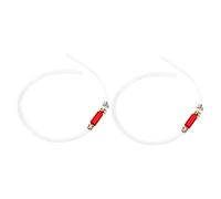 QCSTORE 6MM Brake Bleeder Hose Set, Durable One Way Check Valve, Easy Fluid Bleeding Tool for Cars and Motorcycles, ABS and Metal, 2 Units