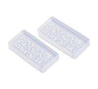 QCSTORE Alphabet Nail Art Silicone Mold Creative and Versatile 3D Letter Carving Mold for Resin Crafts Suitable for Nail Artists and DIY Enthusiasts 2x26 Letters A-Z (1 Set)