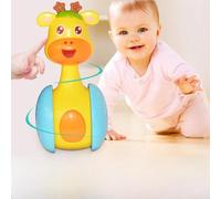 QCSTORE Baby Tumbler Doll Toy Soft Bell Music Education Learning Toy for Infant Vision and Hearing Development, ABS Material - 5.5**11.5cm (Yellow)
