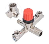 QCSTORE Double Outlet Air Compressor Valve Tubing High Piston Structure for Quick Response Applications Aluminium Plastic 1 X 20.5mm 1 X 12.5mm