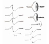 QCSTORE Fly Fishing Guide Stainless Steel Strong Double Buckle Ring for Angling Enthusiasts, Resistant and Durable, 11 Pieces