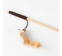 QCSTORE Funny Cats Stick Interactive Feather Teaser Wand for Cat Entertainment and Exercise, Pet Toy Set for Indoor Play, Wood and Sisal Material (Mahcloth seven sets)