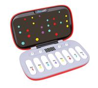 QCSTORE Kids Mini Piano Toy Educational LED Musical Instrument Learning Game Machine for 4-6 Years Old Children, Portable Light Keyboard for On-The-Go Playtime (Red)