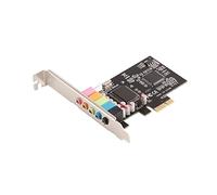 QCSTORE PCI-E Sound Card 6 Channel Stereo Conversion for Music and Gaming Experience with Driver CD