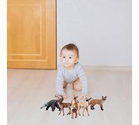 QCSTORE Realistic Animal Doll Toy Set Decor for Garden Educating Kids, PVC Mini Figures for DIY Sand Table Display (Color)