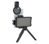 QCSTORE Rechargeable Phone Fill Light with 180pcs LED Chips and 52mm CPL Lens Filter for Photography and Selfies Adjustable Brightness 2400K-6400K