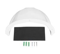 QCSTORE Security Camera Sun Rain Cover Shield Durable Hard Protective Roof for Dome PTZ Cameras Outdoors ABS Material 28x21x15cm (White)