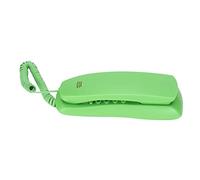 QCSTORE Slim Line Corded Phone with Redial and Anti Interference Thunder for Home or Office, Hotel Use, ABS Material, 200x60x55mm Size (Green)