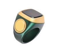 QCSTORE Smart Counter Ring with Vibration Reminder for Daily Counting and Prayer Frequency Tracking, Portable 18mm Aluminium Alloy, for Friends (Green)