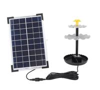 QCSTORE Solar Water Fountain Pump Durable Versatile Adjust Water Lift Rate for Bird Bath Garden Pool Fish Tank 200L/H Solar Powered for Outdoor Environment