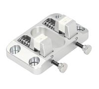 QCSTORE Soldering Station Wire Clamp Heat Proof Adjustable Fixture for Electronics Jewelry Repair, 6061 Aluminum Ceramic 12mm Opening 4 Magnetic Clips, Workshop Home Workbench
