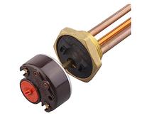 QCUXLRND DN32 1 1/4'' Immersion Water Heater with Thermostat Adjustable Temperature Regulator Heating Element 220v 1200w 1500w 2kw 3kw cuicui (Color : 2kw foldback type, Size : 220V)