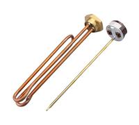 QCUXLRND DN32 1 1/4'' Immersion Water Heater with Thermostat Adjustable Temperature Regulator Heating Element 220v 1200w 1500w 2kw 3kw cuicui (Color : 1200w foldback type, Size : 220V)