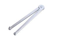 QCVENL 1 PCS Spanner Wrench Universal Adjustable Angle Grinder Wrench Pin Spanner Wrench Locknut Wrench for Backing Pads on Angle Grinder and Round Nuts with Drilled Holes(4mm), Silver, CQCQ43