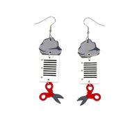 QCWN Teacher Earrings For Women Fun Rock Paper Scissors Novelty Acrylic Dangle Educator Accessories Campus Faculty Appreciation Gifts Thank You Birthday Jewelry For Coworkers Professional
